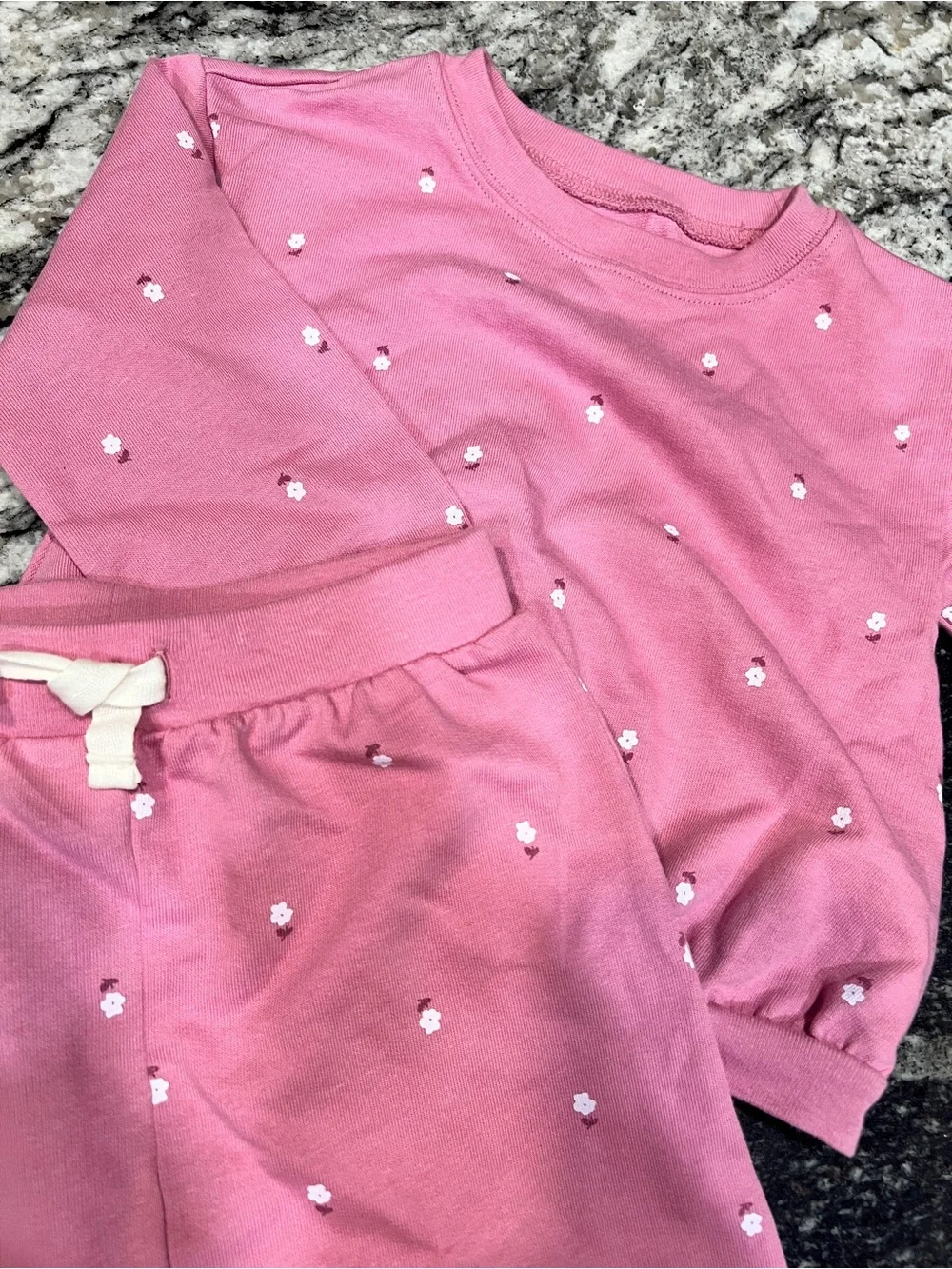 Carter’s Pink Floral 2-Piece Sweatshirt & Jogger Set | 24M